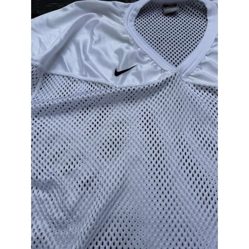 Nike Team Men's White Practice Football Mesh Jersey Swoosh XXL USA Fabric - Picture 4 of 8